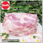 Beef CHUCK EYE ROLL US USDA CHOICE frozen portioned cuts 1.5" 4cm +/- 1.5kg (price/kg) brand either IBP / SWIFT PREORDER 2-3 days notice